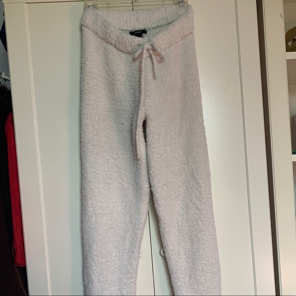 Cream Sherpa Pants